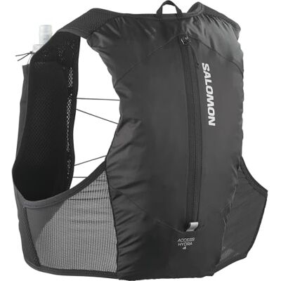 Salomon Hydra Access Vest 4 One Flask, Trinkweste mit einfach zu bedienenden Taschen, mühelosem Trinken und SensiFit-Komfort, 500 ml Softflask für Kurze Trail- und Straßenläufe im enthalten Salomon Hydra Access Vest 4 One Flask, Trinkweste mit einfach zu bedienenden Taschen, mühelosem Trinken und SensiFit-Komfort, 500 ml Softflask für Kurze Trail- und Straßenläufe im enthalten
