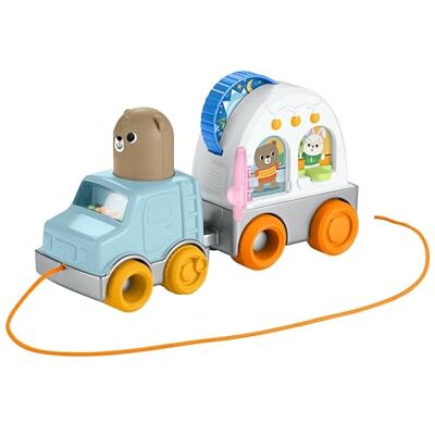 Fisher Price Friendship Forest Zieh-Camper Babyspielzeug Rollender Campingwagen, fördert Feinmotorik, Babys und Kleinkinder ab 1 Jahr, JKD52 Fisher Price Friendship Forest Zieh-Camper Babyspielzeug Rollender Campingwagen, fördert Feinmotorik, Babys und Kleinkinder ab 1 Jahr, JKD52