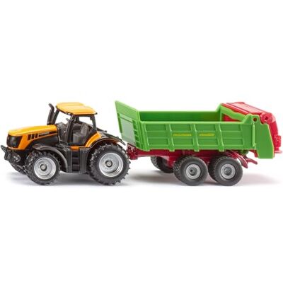 Siku 1133 JCB Traktor mit Strautmann Universalstreuer, Öffenbare Heckklappe, Einstellbarer Dosierschieber, Metall-Karosserie, Landwirtschafts-Spielzeug Siku 1133 JCB Traktor mit Strautmann Universalstreuer, Öffenbare Heckklappe, Einstellbarer Dosierschieber, Metall-Karosserie, Landwirtschafts-Spielzeug