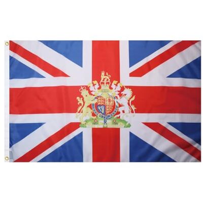 AZ FLAG Flagge Vereinigtes Königreich Mit Waffen 90x60 cm Britische Fahne 100% Polyester mit Messing-Ösen 50g AZ FLAG Flagge Vereinigtes Königreich Mit Waffen 90x60 cm Britische Fahne 100% Polyester mit Messing-Ösen 50g