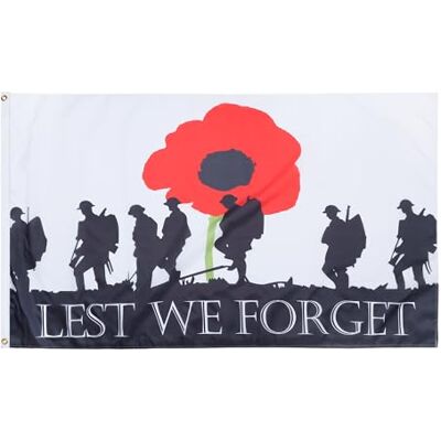 AZ FLAG Flagge Lest We Forget Heer 150x90 cm Britische Fahne 100% Polyester mit Messing-Ösen 110g AZ FLAG Flagge Lest We Forget Heer 150x90 cm Britische Fahne 100% Polyester mit Messing-Ösen 110g