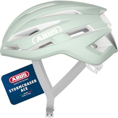 ABUS Rennradhelm StormChaser ACE Leichter Fahrradhelm für Radrennen, Gravelbike-Touren und Cyclocross für Damen und Herren Größe S, Pure Mint ABUS Rennradhelm StormChaser ACE Leichter Fahrradhelm für Radrennen, Gravelbike-Touren und Cyclocross für Damen und Herren Größe S, Pure Mint