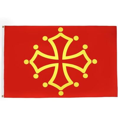 AZ FLAG Flagge Midi-Pyrénées Okzitanien 150x90 cm Occitanie Fahne 100% Polyester mit Messing-Ösen 110g AZ FLAG Flagge Midi-Pyrénées Okzitanien 150x90 cm Occitanie Fahne 100% Polyester mit Messing-Ösen 110g