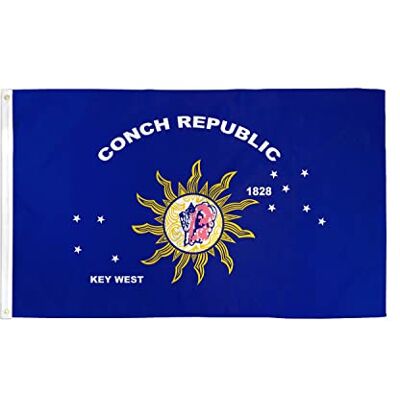 AZ FLAG Flagge Conch Republic 150x90 cm Key West Fahne 100% Polyester mit Messing-Ösen 110g AZ FLAG Flagge Conch Republic 150x90 cm Key West Fahne 100% Polyester mit Messing-Ösen 110g