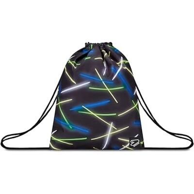 Seven Rucksack für die Schule, The Double, Sideglass, Schwarz, Sakky Bag mit Kordelzug, Freizeit, Jungen, Schwarz, Taglia Unica, Rucksack Seven Rucksack für die Schule, The Double, Sideglass, Schwarz, Sakky Bag mit Kordelzug, Freizeit, Jungen, Schwarz, Taglia Unica, Rucksack