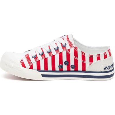 Rocket Dog Jazzin Plush Foam Comfort Sneaker, Rot/Marineblau Rocket Dog Jazzin Plush Foam Comfort Sneaker, Rot/Marineblau