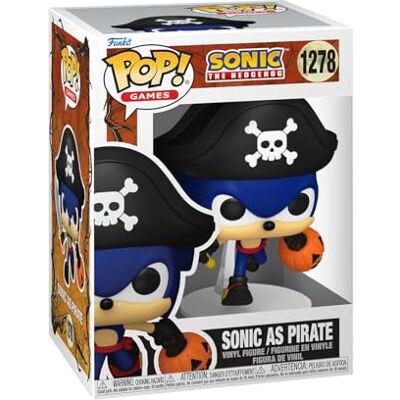Funko POP! Games: Sonic the Hedgehog Sonic as Pirate Offizieller Fanartikel und Merch Vinyl Sammelfigur als Regal Deko Geschenkidee zum Geburtstag für Fans und Sammler Funko POP! Games: Sonic the Hedgehog Sonic as Pirate Offizieller Fanartikel und Merch Vinyl Sammelfigur als Regal Deko Geschenkidee zum Geburtstag für Fans und Sammler