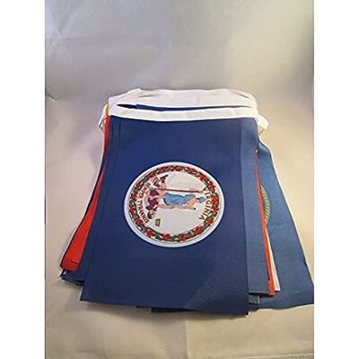 AZ FLAG Fahnenkette 50 Bundesstaat Der Usa 10 Meter Mit 50 Flaggen 15x10 cm Vereinigten Staaten Von Amerika Girlande Flaggenkette 10 x 15 Cm AZ FLAG Fahnenkette 50 Bundesstaat Der Usa 10 Meter Mit 50 Flaggen 15x10 cm Vereinigten Staaten Von Amerika Girlande Flaggenkette 10 x 15 Cm