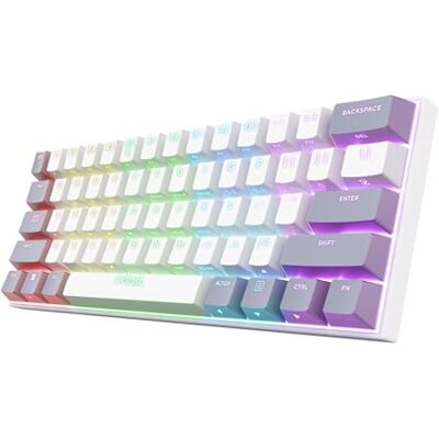 GXTrust Acira Niederländisches Layout (QWERTY) Gaming Tastatur 60%, Weiß QWERTY US GXTrust Acira Niederländisches Layout (QWERTY) Gaming Tastatur 60%, Weiß QWERTY US