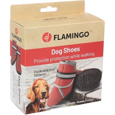 Flamingo hundeschuhe Kajan 2 stück rot L 8,7x7x12 cm neopren Harte Sohlen rutschfest reflektierend Flamingo hundeschuhe Kajan 2 stück rot L 8,7x7x12 cm neopren Harte Sohlen rutschfest reflektierend
