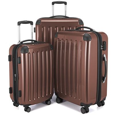Hauptstadtkoffer Alex 3er Kofferset Handgepäckskoffer 55 cm, mittelgroßer Koffer 65 cm + großer Reisekoffer 75 cm, Hartschale ABS+PC, Zahlenschloss, Braun Hauptstadtkoffer Alex 3er Kofferset Handgepäckskoffer 55 cm, mittelgroßer Koffer 65 cm + großer Reisekoffer 75 cm, Hartschale ABS+PC, Zahlenschloss, Braun