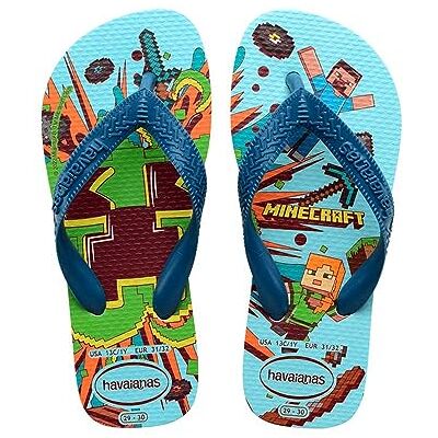 Havaianas Minecraft (Mini Me) Flipflop, White/Blue Comfy, 23/24 EU Havaianas Minecraft (Mini Me) Flipflop, White/Blue Comfy, 23/24 EU
