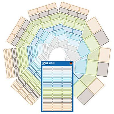 Avery Set Namensaufkleber Kinder 249 Stück (bunte Klebeetiketten für Schule, Boxen, Bücher, Stiftetiketten & Co., verschiedene Formate, wasserfest, beschriftbar, selbstklebend) Art. 51030 Avery Set Namensaufkleber Kinder 249 Stück (bunte Klebeetiketten für Schule, Boxen, Bücher, Stiftetiketten & Co., verschiedene Formate, wasserfest, beschriftbar, selbstklebend) Art. 51030