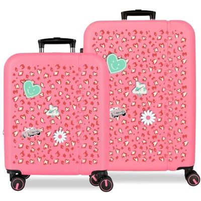 Pepe Jeans Evelyn Fuchsia Luggage Set 55/68 cm Starres ABS-integriertes Kombinationsschloss 109L 6.08kg 4 Doppelräder ausziehbares Handgepäck von Joumma Bags Pepe Jeans Evelyn Fuchsia Luggage Set 55/68 cm Starres ABS-integriertes Kombinationsschloss 109L 6.08kg 4 Doppelräder ausziehbares Handgepäck von Joumma Bags