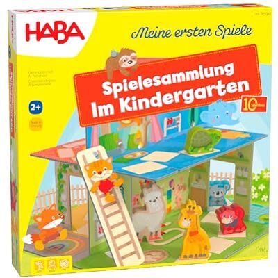HABA Im Kindergarten Spielesammlung 10 Abwechslungsreiche Spielideen Großes 3D-Spielhaus mit 5 Holzfiguren Ab 2 Jahren Artikelnummer 2011718001 HABA Im Kindergarten Spielesammlung 10 Abwechslungsreiche Spielideen Großes 3D-Spielhaus mit 5 Holzfiguren Ab 2 Jahren Artikelnummer 2011718001