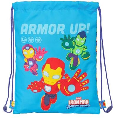 safta Iron Man Rucksack für Kinder, flach, ideal für Kinder verschiedener Altersgruppen, bequem und vielseitig, Qualität und Widerstandsfähigkeit, 26 x 34 cm safta Iron Man Rucksack für Kinder, flach, ideal für Kinder verschiedener Altersgruppen, bequem und vielseitig, Qualität und Widerstandsfähigkeit, 26 x 34 cm