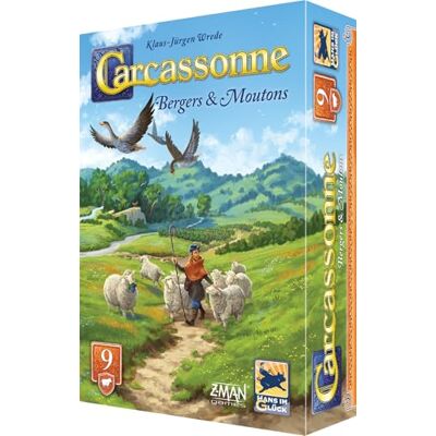 Asmodee Carcassonne – Erweiterung: Hirten & Schafe – Hans im Glück – Gesellschaftsspiel Strategie – ab 7 Jahren – 2 bis 6 Spieler – 55 Minuten – französische Version Asmodee Carcassonne – Erweiterung: Hirten & Schafe – Hans im Glück – Gesellschaftsspiel Strategie – ab 7 Jahren – 2 bis 6 Spieler – 55 Minuten – französische Version