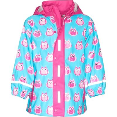 Playshoes Regenjacke Unisex Kinder Wind- und wasserdicht Regenmantel Regenbekleidung, Eulen, 104 Playshoes Regenjacke Unisex Kinder Wind- und wasserdicht Regenmantel Regenbekleidung, Eulen, 104