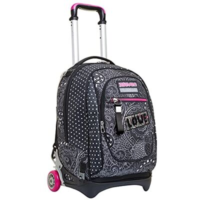 Seven TROLLEY Rucksack mit Trolleyfunktion, 3 in 1, Schulranzen mit Rollen, Abnehmbarer Rucksack, ab 1. Klasse, für Schule, Gymnasium, Reisen&Freizeit, Mädchen&Jungen, rosa, NEW TECH YANTRY GIRL Seven TROLLEY Rucksack mit Trolleyfunktion, 3 in 1, Schulranzen mit Rollen, Abnehmbarer Rucksack, ab 1. Klasse, für Schule, Gymnasium, Reisen&Freizeit, Mädchen&Jungen, rosa, NEW TECH YANTRY GIRL