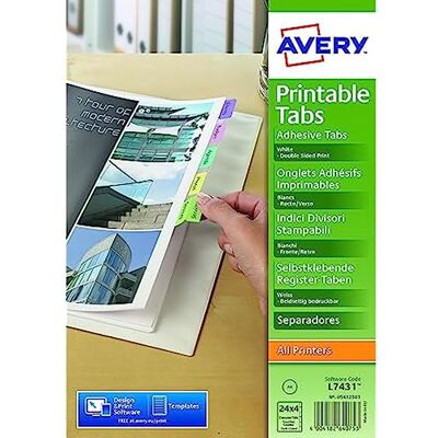Avery Index Tabs, farbig sortiert Avery Index Tabs, farbig sortiert