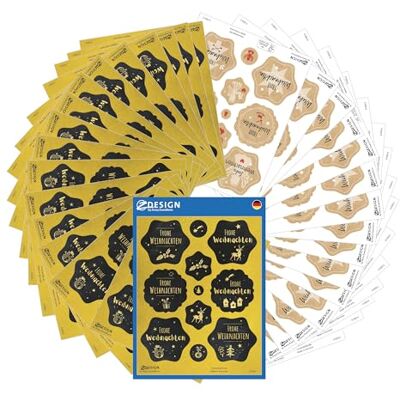 Avery Set Aufkleber Weihnachten 204 Stück (Weihnachtssticker Frohe Weihnachten, Weihnachtsgrüße, selbstklebend, Deko Weihnachten, Geschenke, Karten, Tüten, Basteln) Art. 51050 Avery Set Aufkleber Weihnachten 204 Stück (Weihnachtssticker Frohe Weihnachten, Weihnachtsgrüße, selbstklebend, Deko Weihnachten, Geschenke, Karten, Tüten, Basteln) Art. 51050