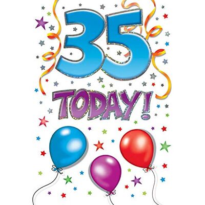 Piccadilly Greetings Geburtstagskarte zum 35. Geburtstag, 17,8 x 12,7 cm, Piccadilly Greetings Geburtstagskarte zum 35. Geburtstag, 17,8 x 12,7 cm,
