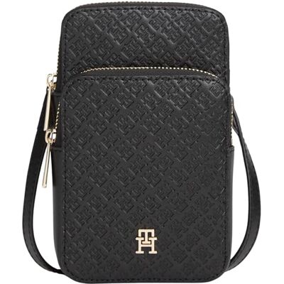 Tommy Hilfiger Damen Th Icon Phone Pouch Mono AW0AW18601 Other Small Accessories, BLACK (Black), One Size Tommy Hilfiger Damen Th Icon Phone Pouch Mono AW0AW18601 Other Small Accessories, BLACK (Black), One Size