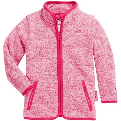 Playshoes Fleece-Jacke Unisex Kinder Outdoor-Oberteil, pink Strickfleece, 128 Playshoes Fleece-Jacke Unisex Kinder Outdoor-Oberteil, pink Strickfleece, 128
