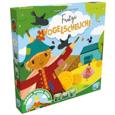 Asmodee , Fritzi Vogelscheuche, DE-Version, Kooperatives Kinderspiel für 2-4 Spieler ab 5 Jahren, Fördert Gedächtnis und Feinmotorik mit 15 Minuten Spielzeit pro Partie Asmodee , Fritzi Vogelscheuche, DE-Version, Kooperatives Kinderspiel für 2-4 Spieler ab 5 Jahren, Fördert Gedächtnis und Feinmotorik mit 15 Minuten Spielzeit pro Partie