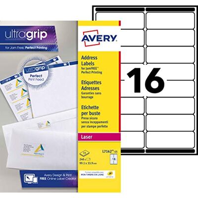Avery Aufkleber Laser 99,1 x 33,9 mm Avery Aufkleber Laser 99,1 x 33,9 mm