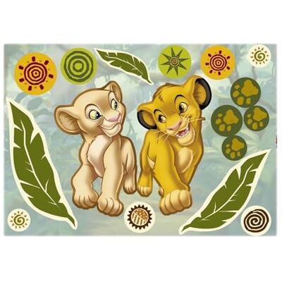 Disney falmatrica Simba Nala - Gyerekszoba dekoráció Disney falmatrica Simba Nala - Gyerekszoba dekoráció