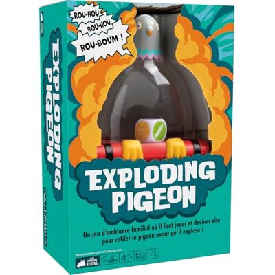 Asmodee Exploding Taube – Gesellschaftsspiel für die Familie – Exploding Kittens – ab 7 Jahren – 3 Spieler und + – 10 Minuten – mit Taube mit Ton – Taube Party mit Familie – französische Version Asmodee Exploding Taube – Gesellschaftsspiel für die Familie – Exploding Kittens – ab 7 Jahren – 3 Spieler und + – 10 Minuten – mit Taube mit Ton – Taube Party mit Familie – französische Version