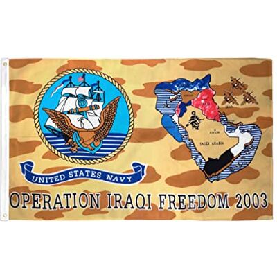 AZ FLAG Flagge United States Navy Irakkrieg 150x90 cm Vereinigten Staaten Von Amerika Fahne 100% Polyester mit Messing-Ösen 110g AZ FLAG Flagge United States Navy Irakkrieg 150x90 cm Vereinigten Staaten Von Amerika Fahne 100% Polyester mit Messing-Ösen 110g