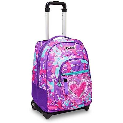 Seven Trolley TRENDY HEART GIRL, 2 in 1, Schulranzen mit Rollen, Rucksack mit Trolleyfunktion für Kinder, ab 1. Klasse, für Schule, Reisen, Mädchen&Jungen, mehrfarbiges Muster Seven Trolley TRENDY HEART GIRL, 2 in 1, Schulranzen mit Rollen, Rucksack mit Trolleyfunktion für Kinder, ab 1. Klasse, für Schule, Reisen, Mädchen&Jungen, mehrfarbiges Muster