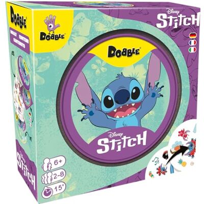 Asmodee , Dobble Disney Stitch, DE-Version, Familienspiel für 2-8 Spieler ab 6 Jahren, Schnelles Reaktionsspiel mit 15 Minuten Spielzeit pro Partie, Mehrsprachig Asmodee , Dobble Disney Stitch, DE-Version, Familienspiel für 2-8 Spieler ab 6 Jahren, Schnelles Reaktionsspiel mit 15 Minuten Spielzeit pro Partie, Mehrsprachig