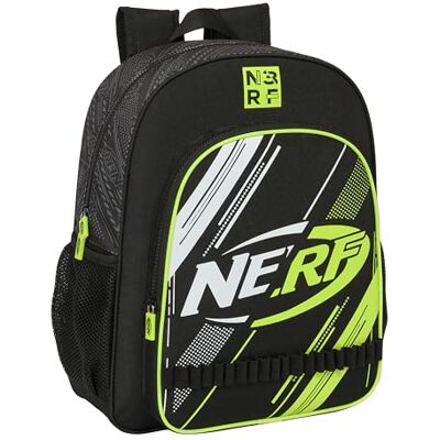 safta NERF GET READY Kinderrucksack, anpassbar an Kinderwagen, ideal für Kinder verschiedener Altersgruppen, bequem und vielseitig, Qualität und Widerstandsfähigkeit, 32 x 12 x 38 cm, Schwarz, Schwarz safta NERF GET READY Kinderrucksack, anpassbar an Kinderwagen, ideal für Kinder verschiedener Altersgruppen, bequem und vielseitig, Qualität und Widerstandsfähigkeit, 32 x 12 x 38 cm, Schwarz, Schwarz