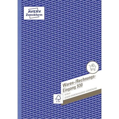 Avery 930 Waren-/Rechnungseingangsbuch (A4, 50 Blatt, beidseitig bedruckt, Vordruck gemäß Wareneingangs-Verodnung, Seiten ohne Perforation zum Verbleib im Buch) weiß Avery 930 Waren-/Rechnungseingangsbuch (A4, 50 Blatt, beidseitig bedruckt, Vordruck gemäß Wareneingangs-Verodnung, Seiten ohne Perforation zum Verbleib im Buch) weiß