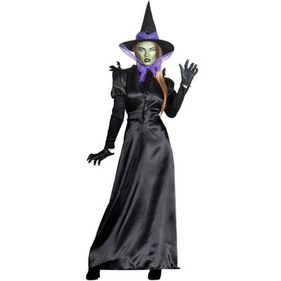 Boland Kostüm Rabenhexe für Erwachsene, Faschingskostüm, Kostümset für Halloween, Karneval und Mottoparty Boland Kostüm Rabenhexe für Erwachsene, Faschingskostüm, Kostümset für Halloween, Karneval und Mottoparty