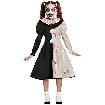 FIESTAS GUIRCA Terrorizer Clown Halloween Kostüm Kinder (10-12 Jahre) Horrorfilm Clown Kostüm für Karneval Fasching inkl. Kleid in Schwarz und Weiß Killer Kombination Kinder Halloween Mädchen FIESTAS GUIRCA Terrorizer Clown Halloween Kostüm Kinder (10-12 Jahre) Horrorfilm Clown Kostüm für Karneval Fasching inkl. Kleid in Schwarz und Weiß Killer Kombination Kinder Halloween Mädchen