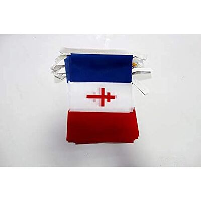 Az Flag Girland 6 Méter 20 Francia Zászló 1940-1944 21x15 cm - Zászlófüzér Az Flag Girland 6 Méter 20 Francia Zászló 1940-1944 21x15 cm - Zászlófüzér
