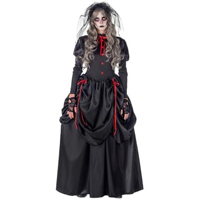 Boland Kostüm Schwarze Witwe für Erwachsene, Faschingskostüm Hexe, Kostümset für Halloween, Karneval und Mottoparty Boland Kostüm Schwarze Witwe für Erwachsene, Faschingskostüm Hexe, Kostümset für Halloween, Karneval und Mottoparty
