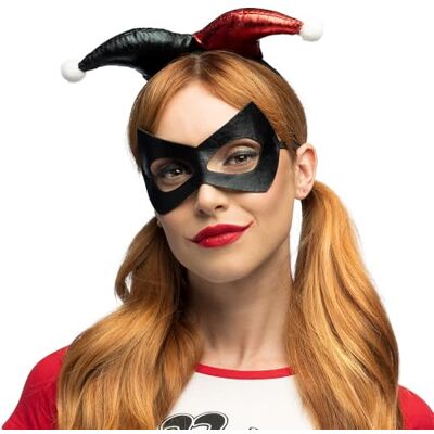 Boland 72343 Set Harlekin, Diadem und Augenmaske, Kostümset für Karneval und Halloween, Bösewicht Boland 72343 Set Harlekin, Diadem und Augenmaske, Kostümset für Karneval und Halloween, Bösewicht