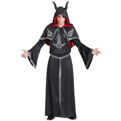 Boland Kostüm Schwarzer Dämon für Erwachsene, Faschingskostüm Teufel, Kostümset für Halloween, Karneval und Mottoparty Boland Kostüm Schwarzer Dämon für Erwachsene, Faschingskostüm Teufel, Kostümset für Halloween, Karneval und Mottoparty