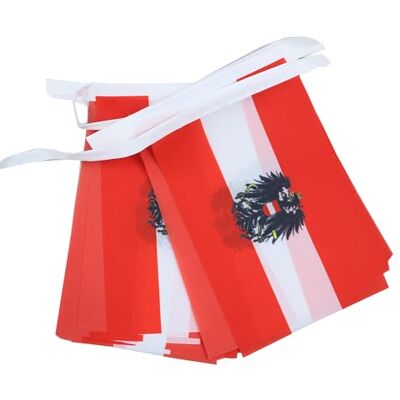 AZ FLAG Ausztria zászlósor - 6m, 20 zászló, Poliészter, Kültéri AZ FLAG Ausztria zászlósor - 6m, 20 zászló, Poliészter, Kültéri