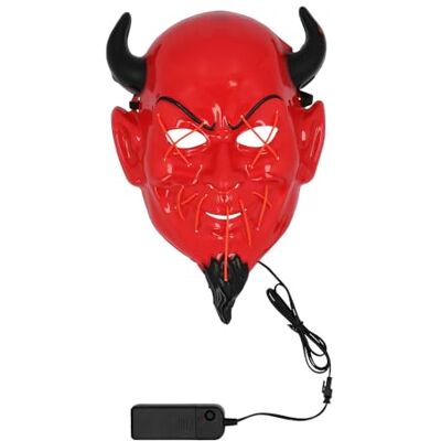 Boland 72385 LED Maske Teufel mit Licht, Gesichtsmaske für Kostüme, Halloween und Karneval, Dämon, Killer Boland 72385 LED Maske Teufel mit Licht, Gesichtsmaske für Kostüme, Halloween und Karneval, Dämon, Killer