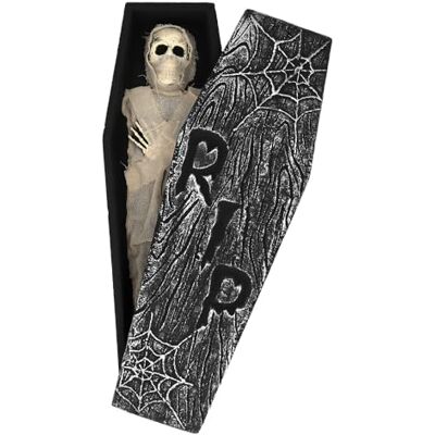 Boland 73232 Mumien Deko Set mit Knochen und Sarg, Dekoration für Halloween und Karneval Boland 73232 Mumien Deko Set mit Knochen und Sarg, Dekoration für Halloween und Karneval