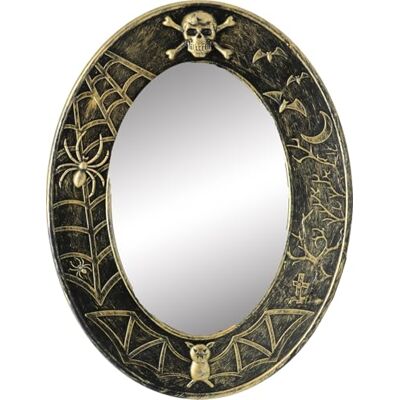 FIESTAS GUIRCA Halloween Deko Spiegel Haunted Mirror Bronze 25X32 cm Animiertes Gesicht & Sound Leuchteffekte Antik-Look PVC 25X32 cm Karneval & Fasching FIESTAS GUIRCA Halloween Deko Spiegel Haunted Mirror Bronze 25X32 cm Animiertes Gesicht & Sound Leuchteffekte Antik-Look PVC 25X32 cm Karneval & Fasching