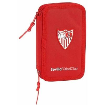 safta Sevilla FC, rot, 125x40x195 mm, Federmäppchen mit Zwei Fächern safta Sevilla FC, rot, 125x40x195 mm, Federmäppchen mit Zwei Fächern