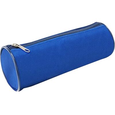 Waytex 931282 Federmäppchen, rund, 21 cm, Durchmesser 7,5 cm, Textil, einfarbig, Blau Waytex 931282 Federmäppchen, rund, 21 cm, Durchmesser 7,5 cm, Textil, einfarbig, Blau