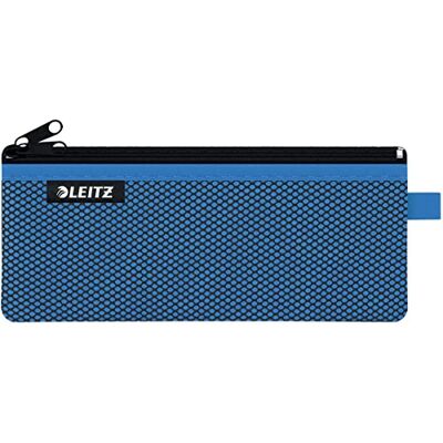 Leitz WOW Mäppchen mit 2 Fächern, Leichtläufiger Reißverschluss, Abwaschbar, Ideales Nylon-Stifteetui, Größe M, 21 x 8,5 cm, Blau, 40120036 Leitz WOW Mäppchen mit 2 Fächern, Leichtläufiger Reißverschluss, Abwaschbar, Ideales Nylon-Stifteetui, Größe M, 21 x 8,5 cm, Blau, 40120036